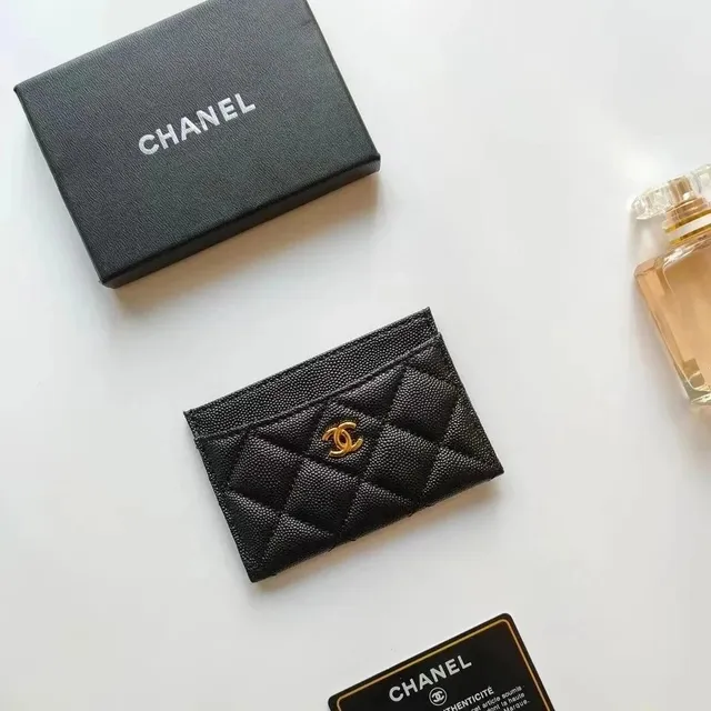 Chanel Card Holder Quilted Caviar
