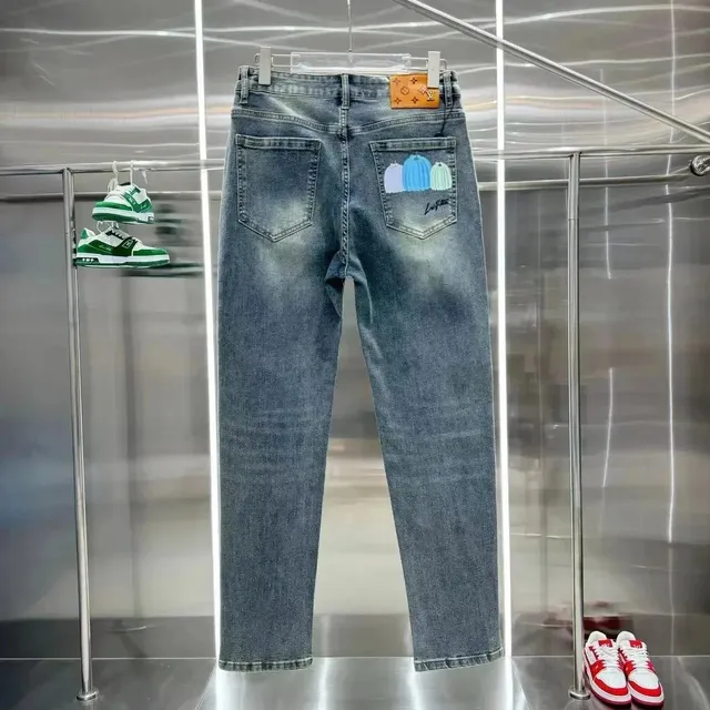 Louis Vuitton Denim Jeans Embroidered Back Pocket