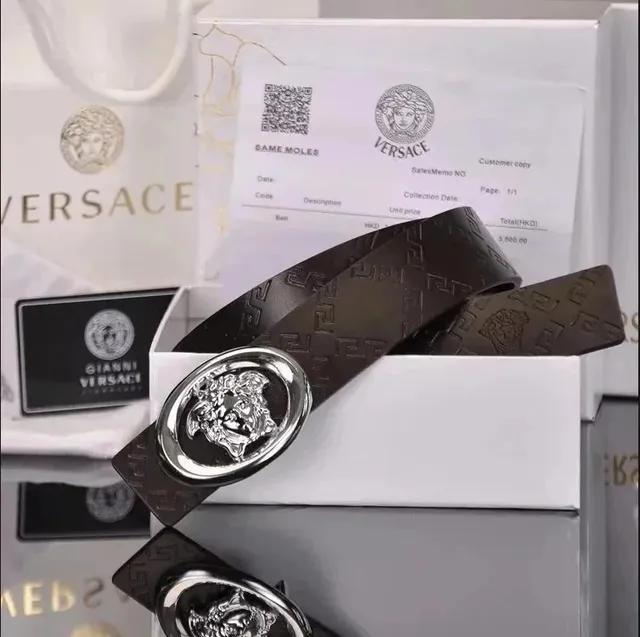 Versace Medusa Belt GG Logo Embossed