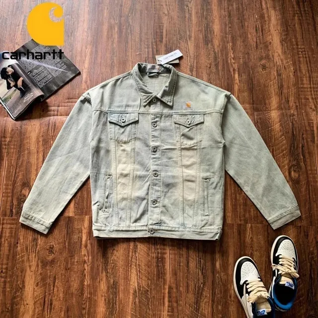 Carhartt Denim Jacket Washed Light Grey
