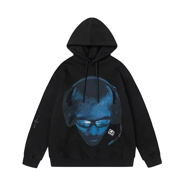 Travis Scott Hoodie Headset Graphic