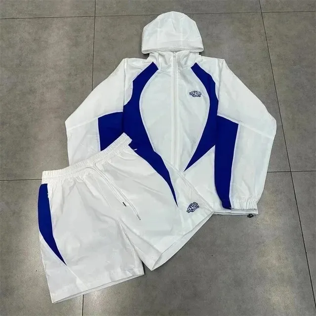 Gallery Dept. Windbreaker Set White Navy Panel