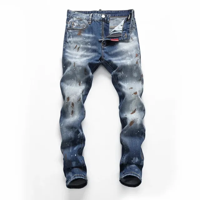 Dsquared2 Distressed Jeans Paint-Splatter Wash