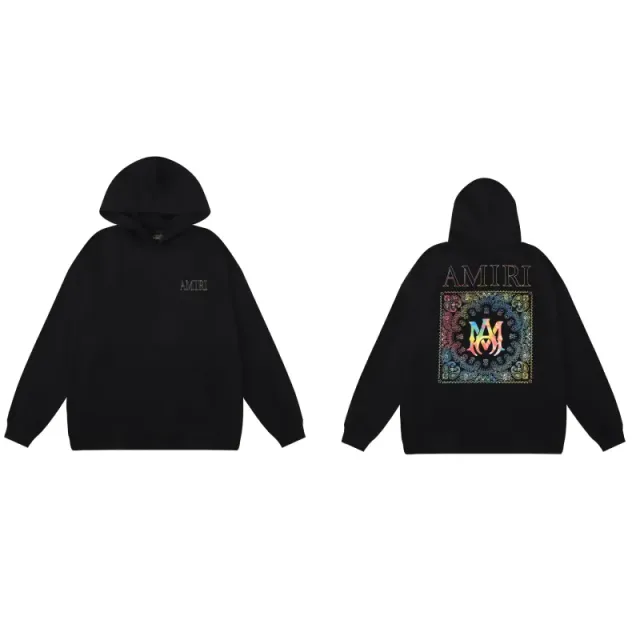 Amiri Hooded Sweatshirt Rainbow Bandana Print