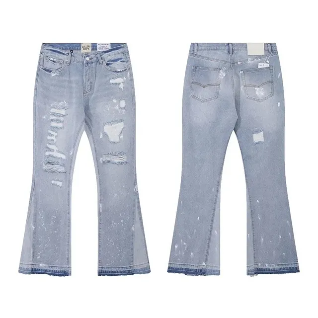 Levi's × Gallery Dept. Flared Jeans Distressed Paint-Splatter