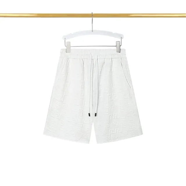Versace Embroidered Shorts Greek Key Pattern