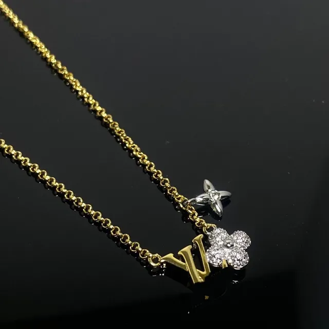 Louis Vuitton LV Flower Necklace Crystal-Embellished
