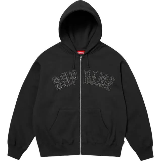 Supreme Zip-Up Hoodie Crystal Logo