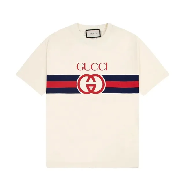 Gucci T-Shirt Web Stripe Logo