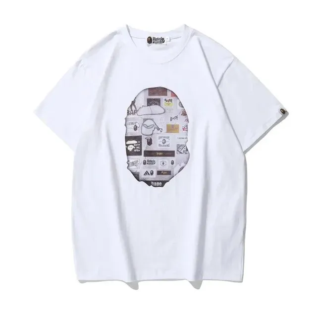BAPE Shark Tee Sticker Collage Ape Head