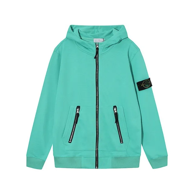 Stone Island Zip-Up Hoodie Mint Green