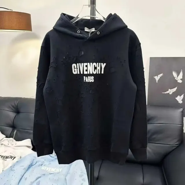 Distressed Hoodie GIVENCHY PARIS Logo