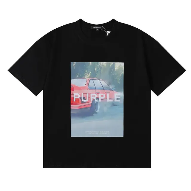 Purple Brand Graphic T-Shirt Red Car Print