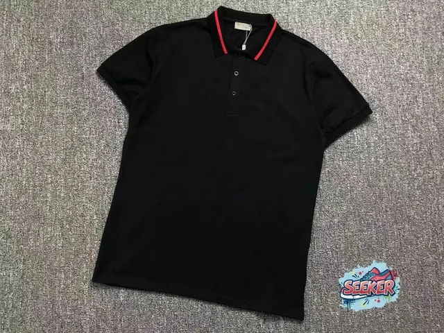 Gucci Polo Shirt Red Trim Collar