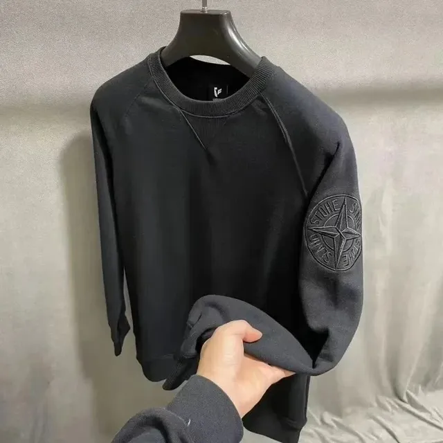 Stone Island Crewneck Sweatshirt Embroidered Compass Logo