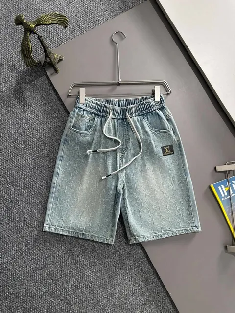 Louis Vuitton Denim Shorts Monogram Jacquard
