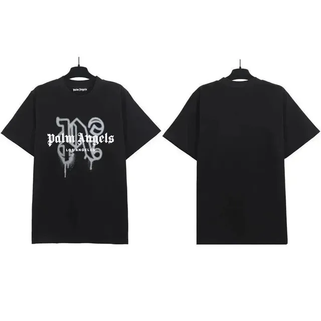 Palm Angels Graphic Tee Spray Paint Logo