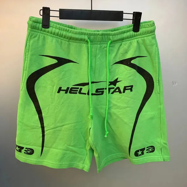 Hellstar Logo Shorts Neon Green