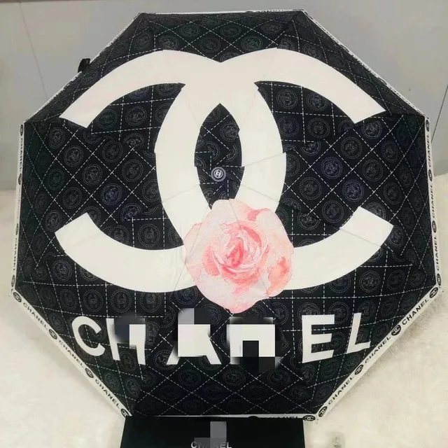 Chanel Umbrella CC Logo with Rose