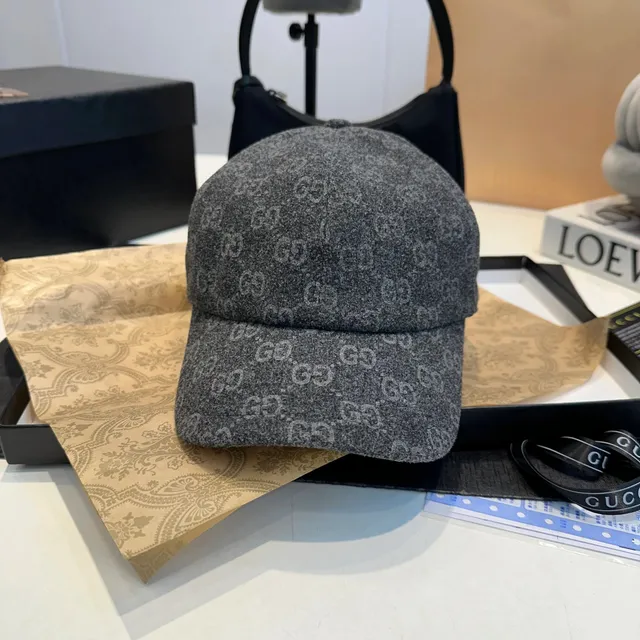 Gucci Baseball Cap GG Monogram Wool