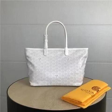 Goyard Saint Louis Tote White Coated Canvas