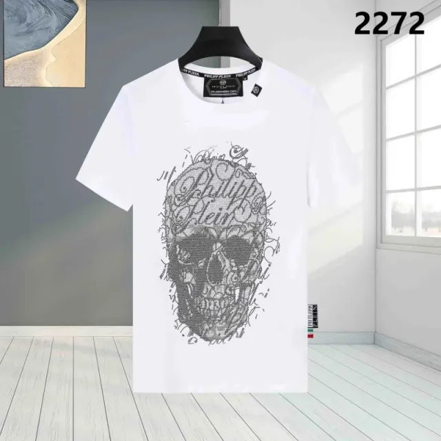 Philipp Plein Skull Graphic T-Shirt Crystal Skull Print