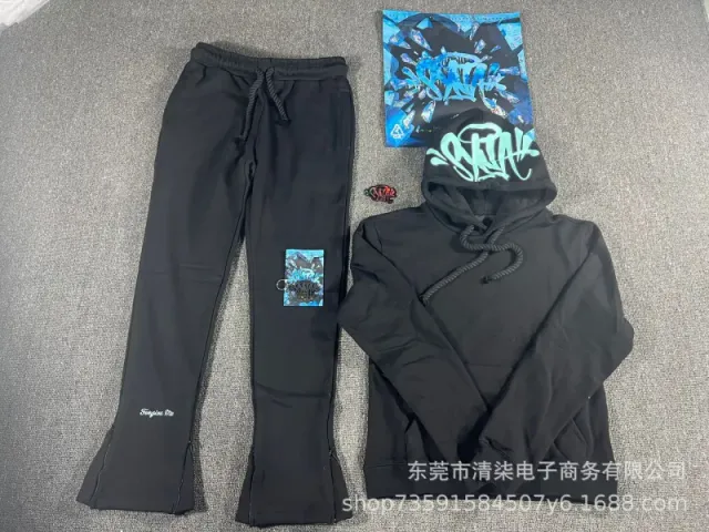 Syna World Hoodie and Joggers Set Graffiti Print