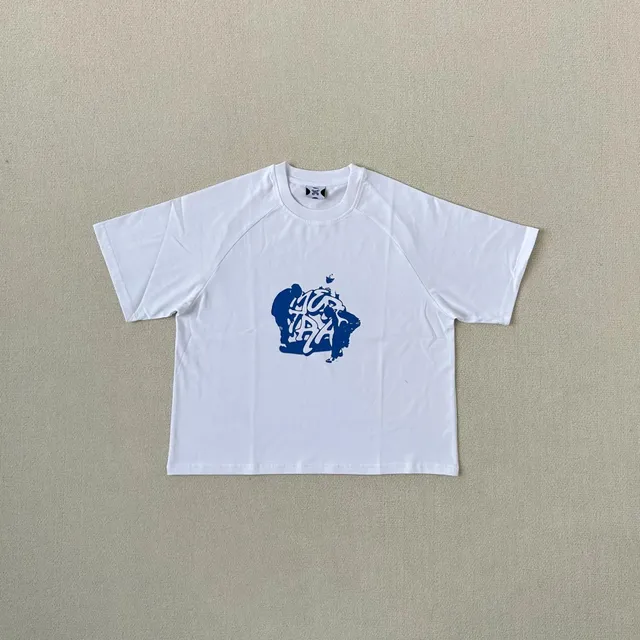 Mertra Raglan T-Shirt Blue Graphic Print