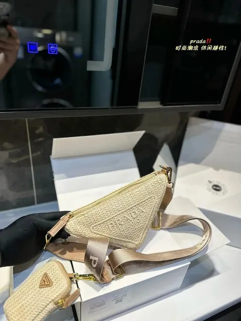 Prada Re-Nylon Triangle Belt Bag Embossed Logo