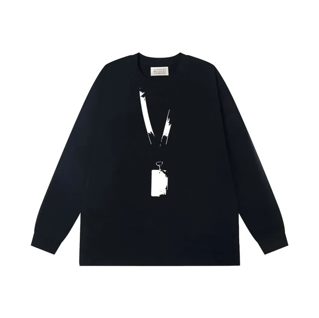 Maison Margiela Long-Sleeve Tee Lanyard Print