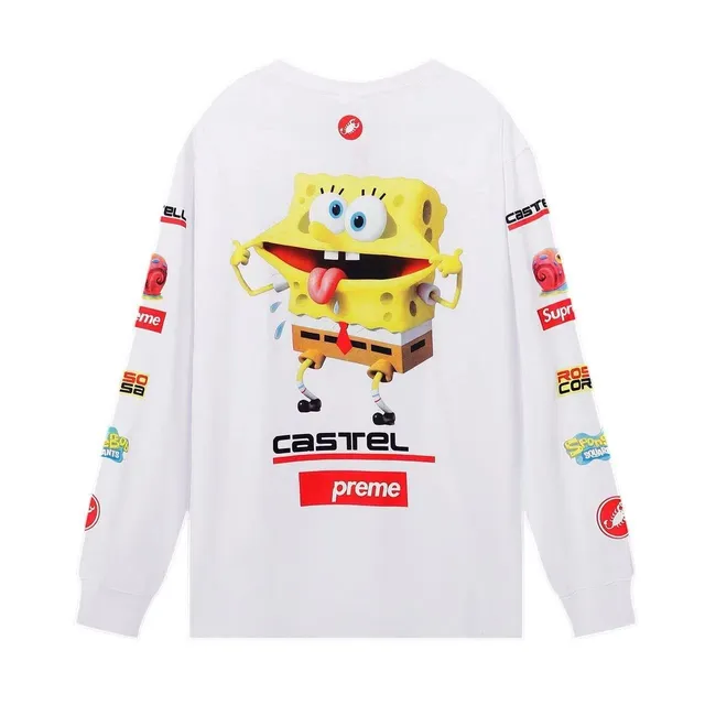 Supreme Long Sleeve Tee SpongeBob x Castel Collaboration