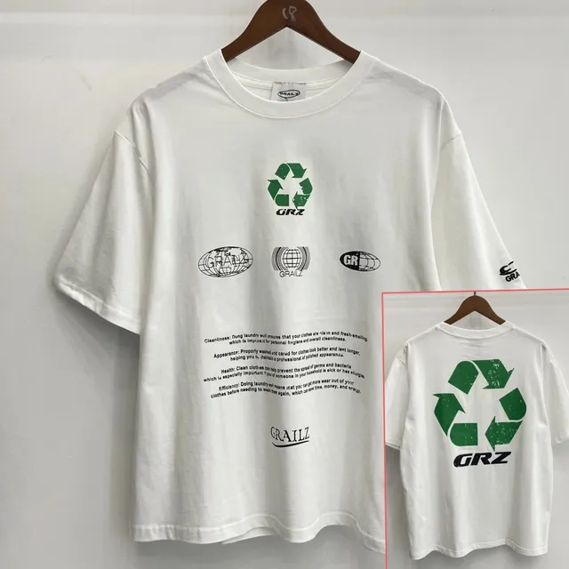 Recycle Logo Tee Green Print