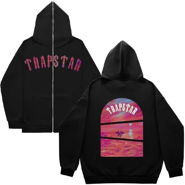 Trapstar Zip-Up Hoodie Sunset Graphic