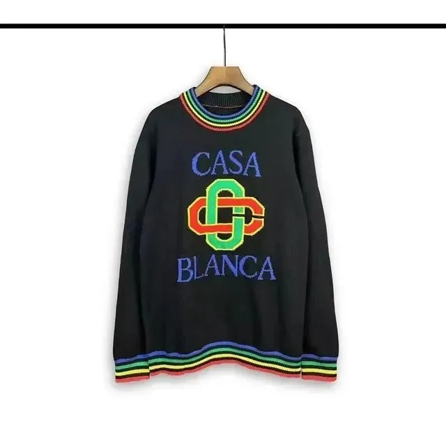 Casablanca sweaters Rainbow Trim Logo