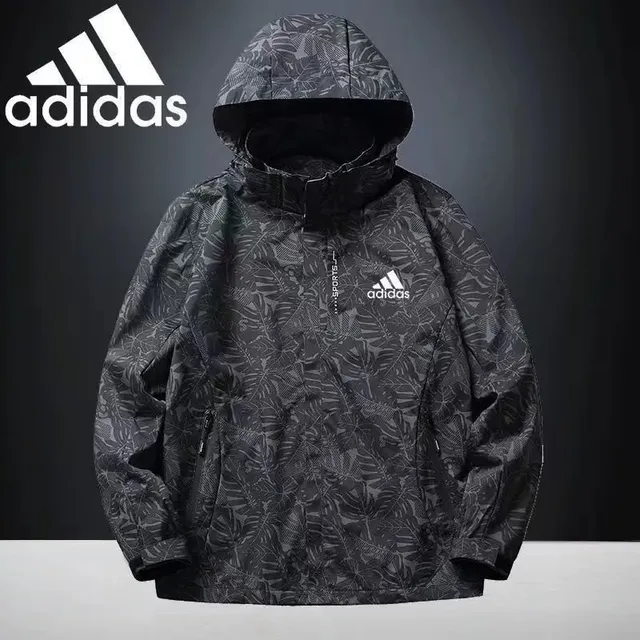 Adidas Windbreaker Jacket Leaf Print