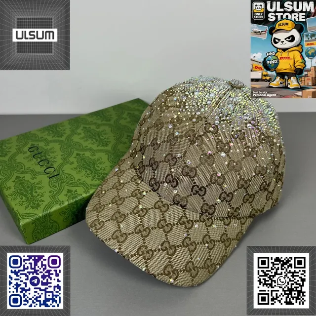 Gucci Baseball Cap GG Monogram Crystal-Embellished