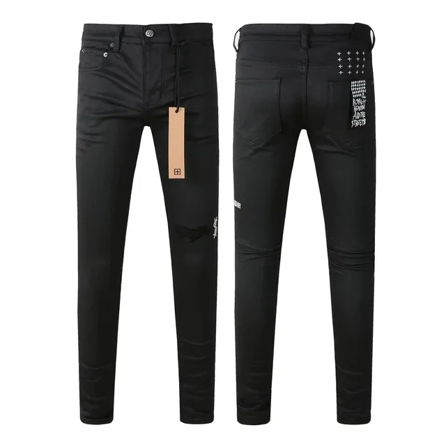 Broken Planet Slim Fit Jeans Ripped Detail with Graphic Patch