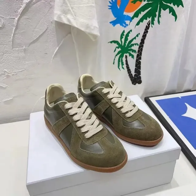 Maison Margiela Tabi Sneaker Olive Suede