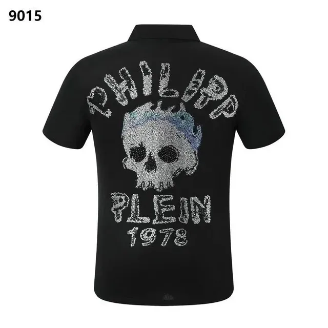 Philipp Plein Polo Shirt Crystal Skull Logo