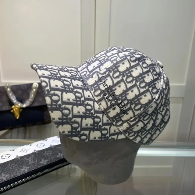 Dior Baseball Cap Oblique Logo Print