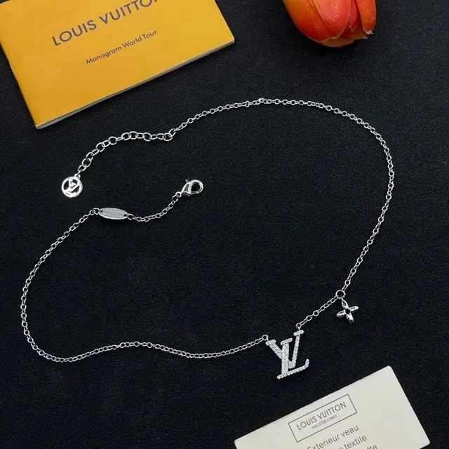 Louis Vuitton LV Chain Necklace Crystal-Embellished