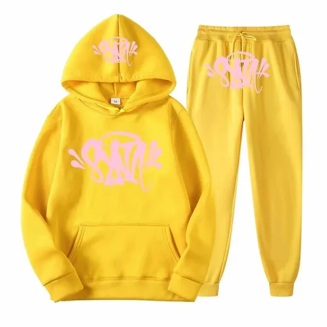 Hoodie and Joggers Set Graffiti Logo