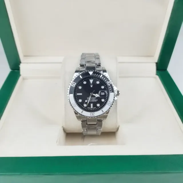 Rolex Submariner Black Dial with White Bezel