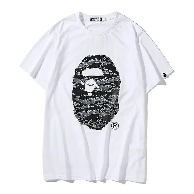 BAPE Shark Tee Tiger Camo Ape Head
