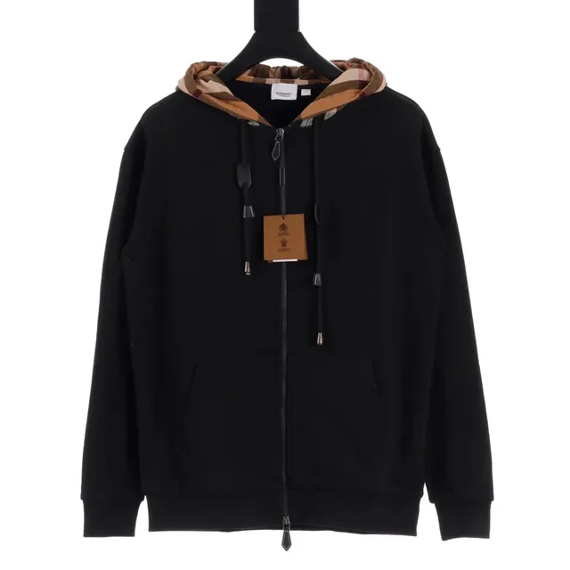 Burberry Zip-Up Hoodie Checkered Lining