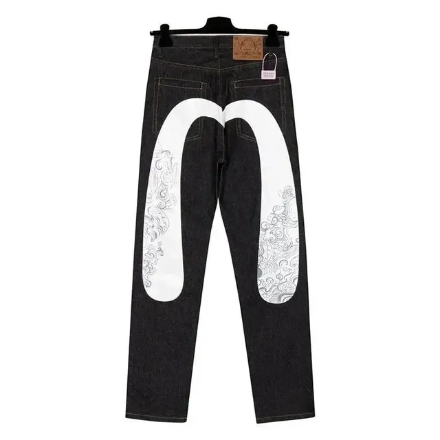 Evisu Raw Denim Jeans Wave Print
