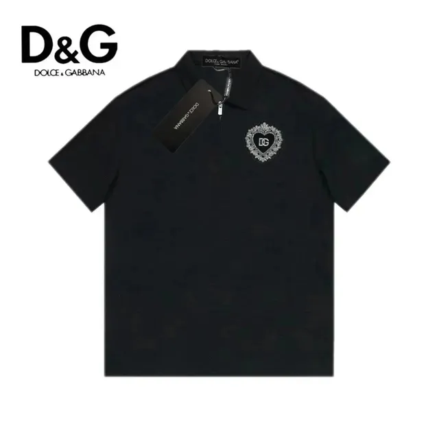 Dolce & Gabbana Polo Shirt Embroidered Heart Logo