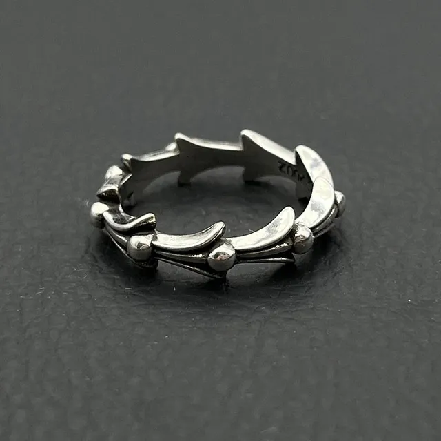 Chrome Hearts Crown Ring Silver