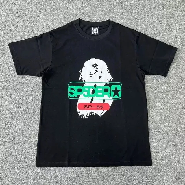 Sp5der Graphic T-Shirt SP-55 Logo Print