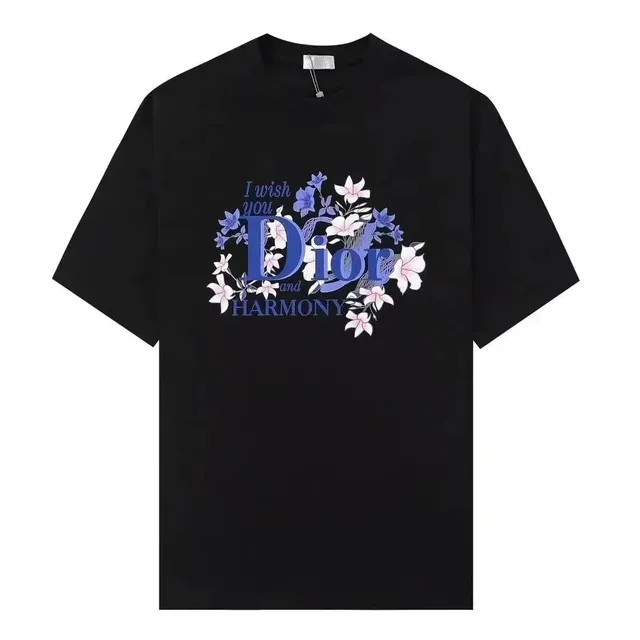 Graphic T-Shirt Floral 'I Wish You Dior and Harmony'